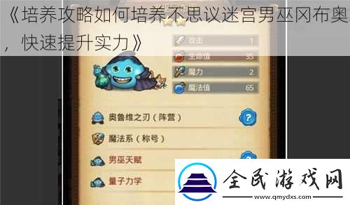 培養(yǎng)攻略如何培養(yǎng)不思議迷宮男巫岡布奧